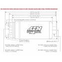 Pompa benzina AEM esterna alta portata 400lt/h - attacchi Metrici - 50-1009