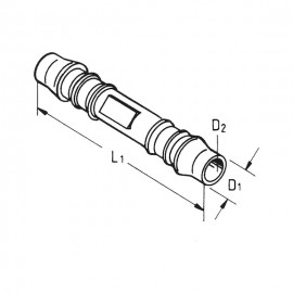 Raccordo dritto in Poliossimetilene - 8 mm rigato