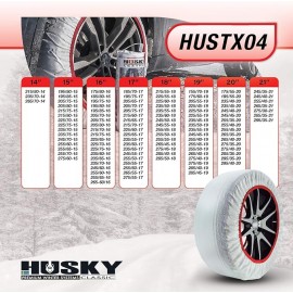 Calze da neve husky textile snow sock XL per cerchio 14, 15, 16, 17, 18, 19, 20.